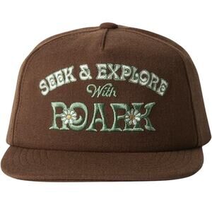 Roark Layover Hat Seek And Explore Brown NWT One Size Adjustable
